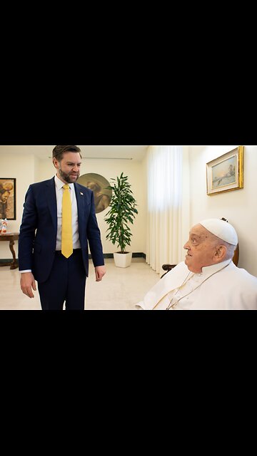 NWO: Roman catholic US Vice President Vance greets pope Francis with Freemason handshake