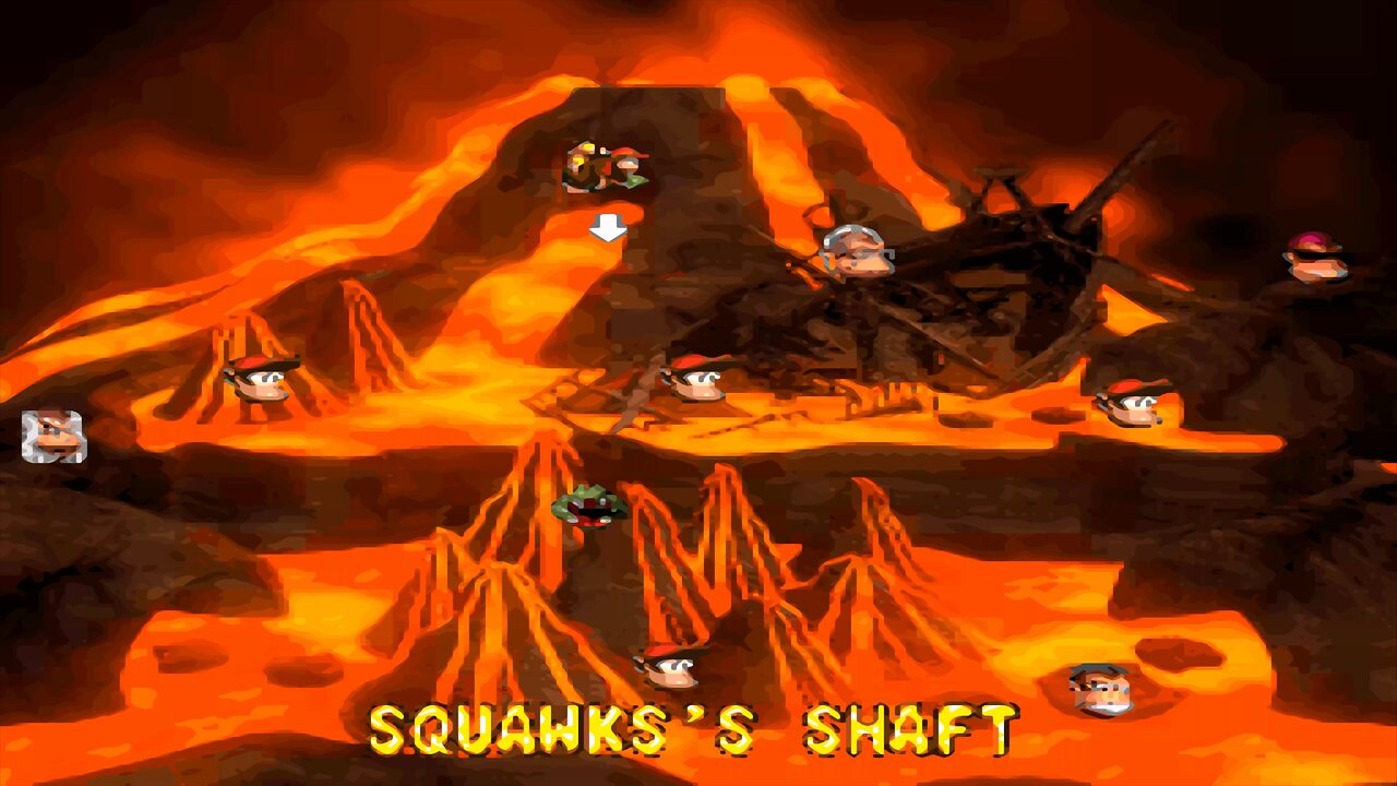 DONKEY KONG COUNTRY 2™ : DIDDY'S KONG QUEST™ / ACT 2. CROCODILE CAULDRON / A2#5. SQUAWKS'S SHAFT! DK