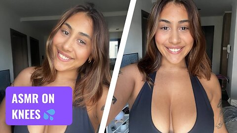 HoT Girl ASMR Mic Pumping on Knees ❤️