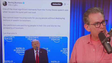Trump at Davos says the quiet part out loud on housing affordability▮The Jimmy Dore Show