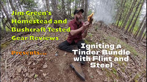 Igniting tinder bundles with flint and steel