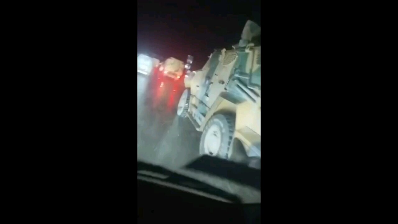Turkish army convoys entered Syria from three directions.