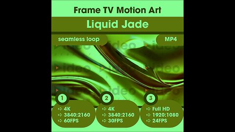 🟢Liquid Jade • Frame TV Motion Art Video • Low Stim• 4K • Seamless | Virtual Ambient Calm Modern