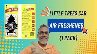 Little Trees Car Air Freshener | Hanging Paper Tree for Home or Car | Black Ice