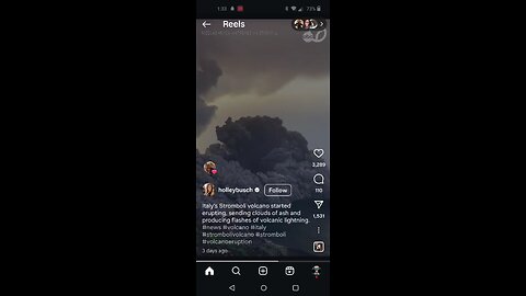 Italy's Volcano Blows Out
