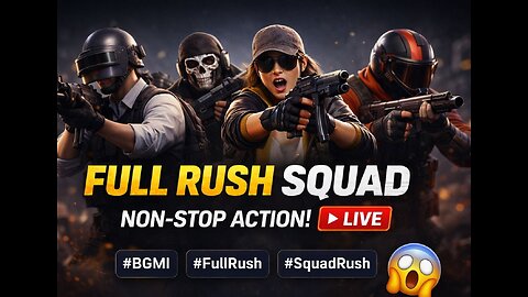 FULL RUSH WITH SQUAD 😈 | Non-Stop Action BGMI Live