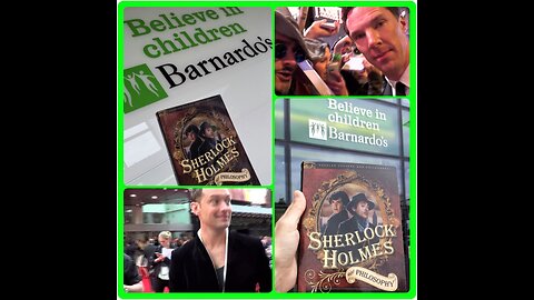 BENEDICT CUMBERBATCH ⭐ + JUDE LAW ⭐ signed Sherlock Holmes book donated to Barnardos 💚 charity