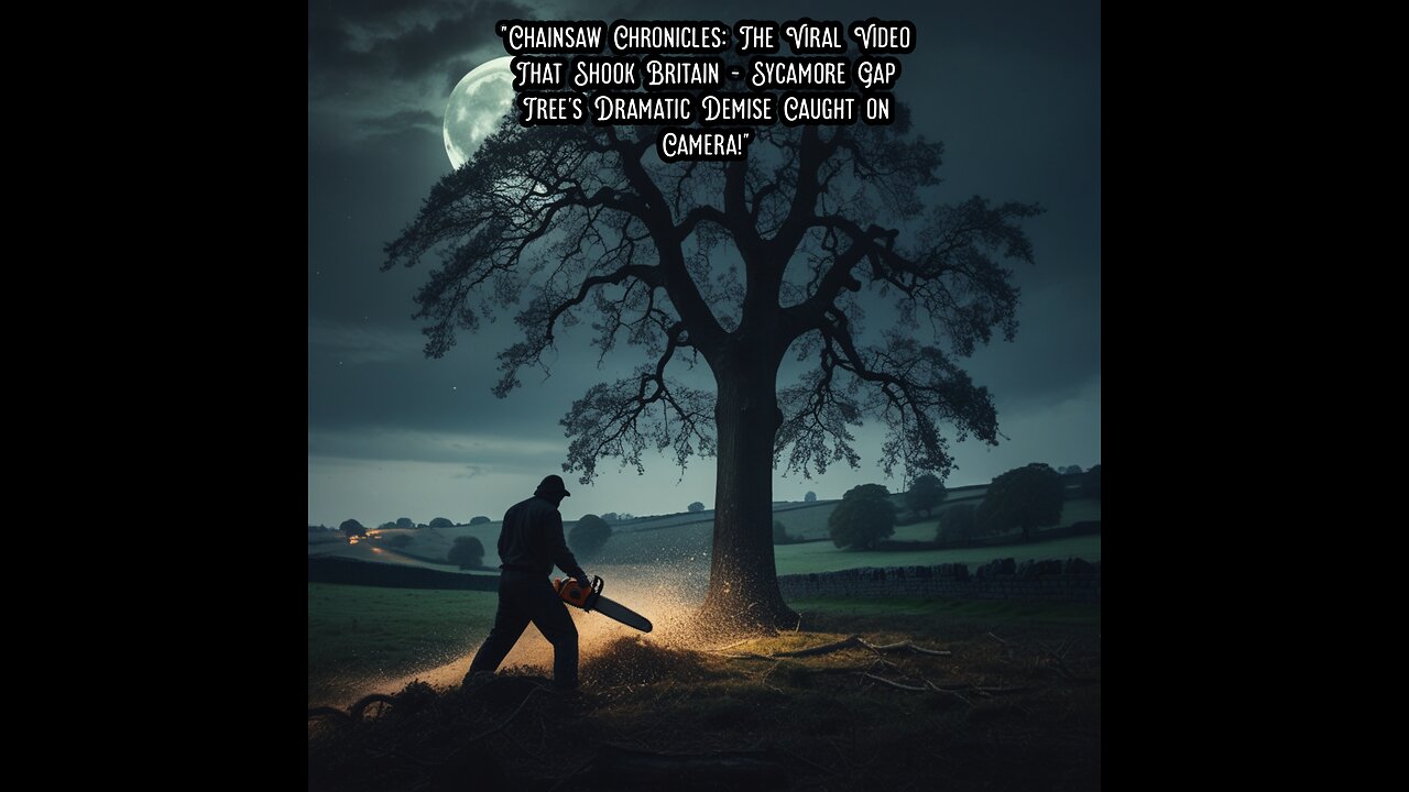 "Chainsaw Video That Shook Britain - Sycamore Gap Tree's Dramatic Demise Caught on Camera!"