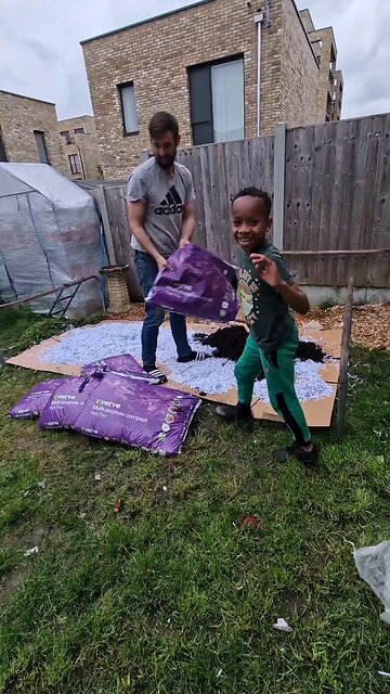 Making our no dig bed for the garden. How did we do?