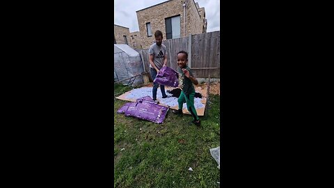 Making our no dig bed for the garden. How did we do?