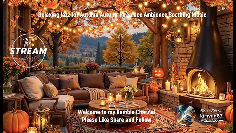 Relaxing Jazz for Autumn Fireplace Ambience Soothing Music