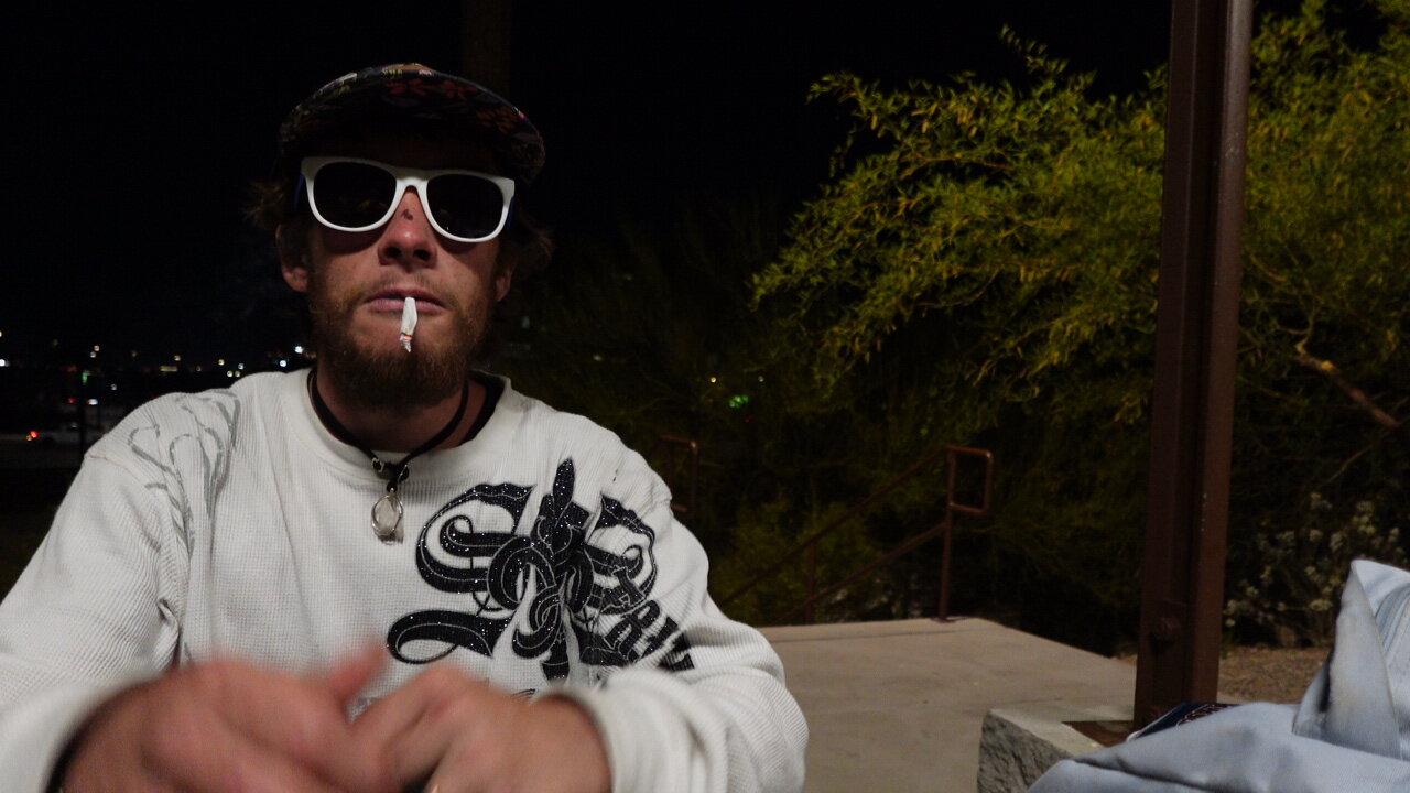 James 25 and homeless- Says "I'm still out here Hoboing"