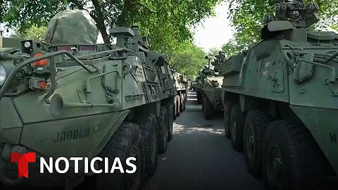 Despliegan dispositivos de seguridad para desfile militar en Washington D.C. | Noticias Telemundo