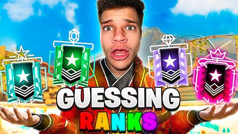 CRAZIEST GUESSING RANKS YET (Rainbow Six Siege)