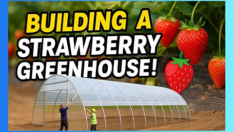 They Are Building A Greenhouse On An Empty Field For Growing Delicious Strawberries! - 1080