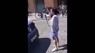 Pro Palestine protestor in Sweden arrested for blocking police van, begs and cries