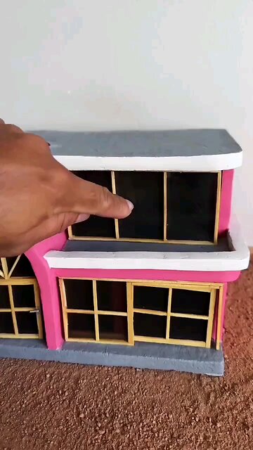 "How This Mini Cement House Was Built – Satisfying ASMR!"