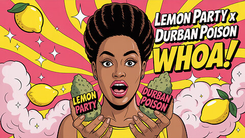 durban poison x lemon party 🍋🔥 sativa surprise + smooth vibes 😮💨