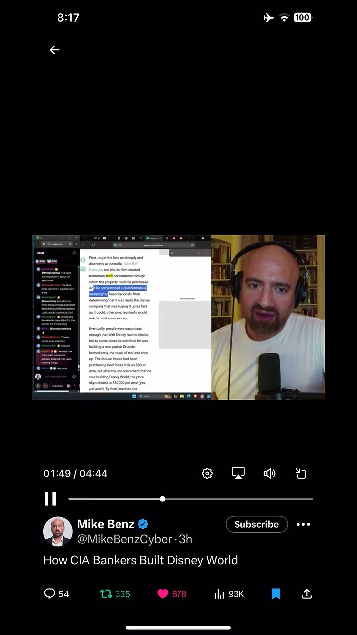 Mike Benz : how Disney was created