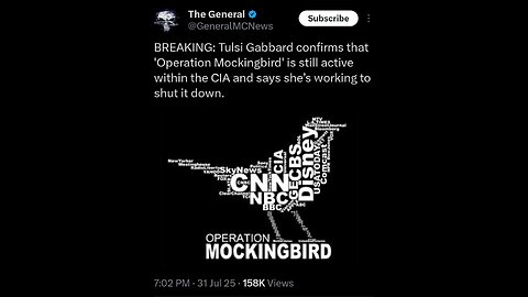 Tulsi Gabbard confirms Operation Mockingbird