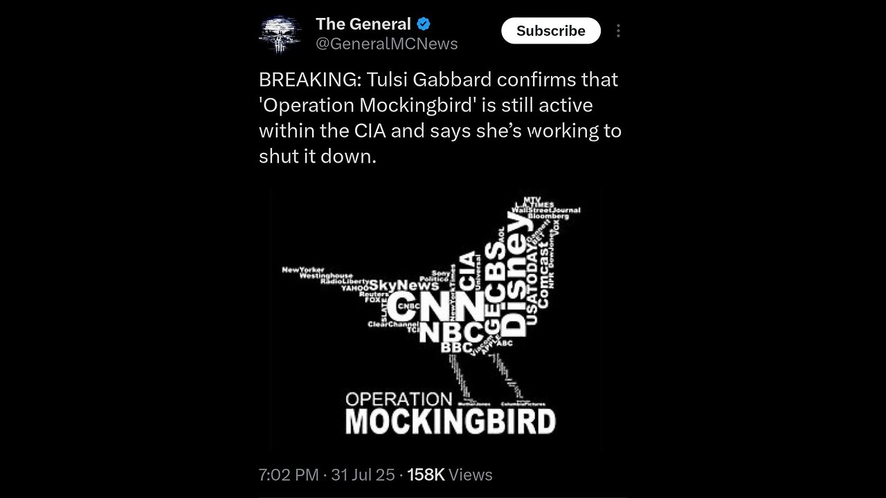 Tulsi Gabbard confirms Operation Mockingbird