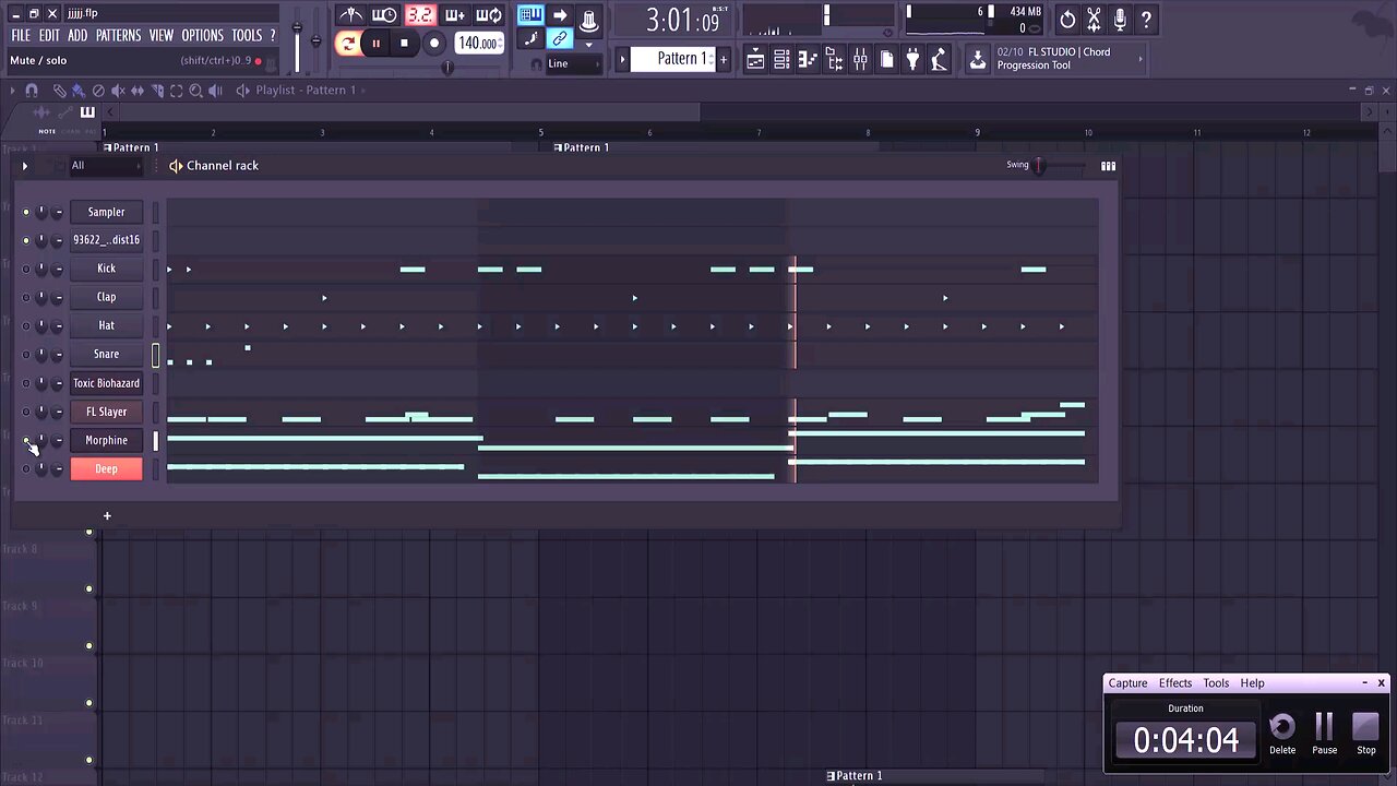Electronic music with trap jam session