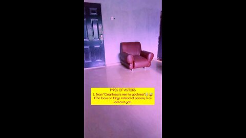 TYPES OF VISITORS [PART 1] 1. Team "Cleanliness is next to godliness"😁😅