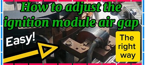 How To EASILY set / adjust the Ignition Module air gap — Briggs Intek V-Twin engine