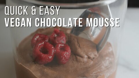 quick and easy vegan chocolate mousse recipe