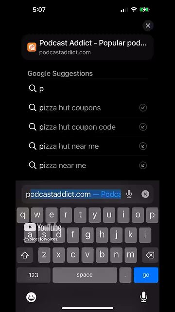 Voices for Voices TV Show and Podcast on Podcast Addict Step by Step