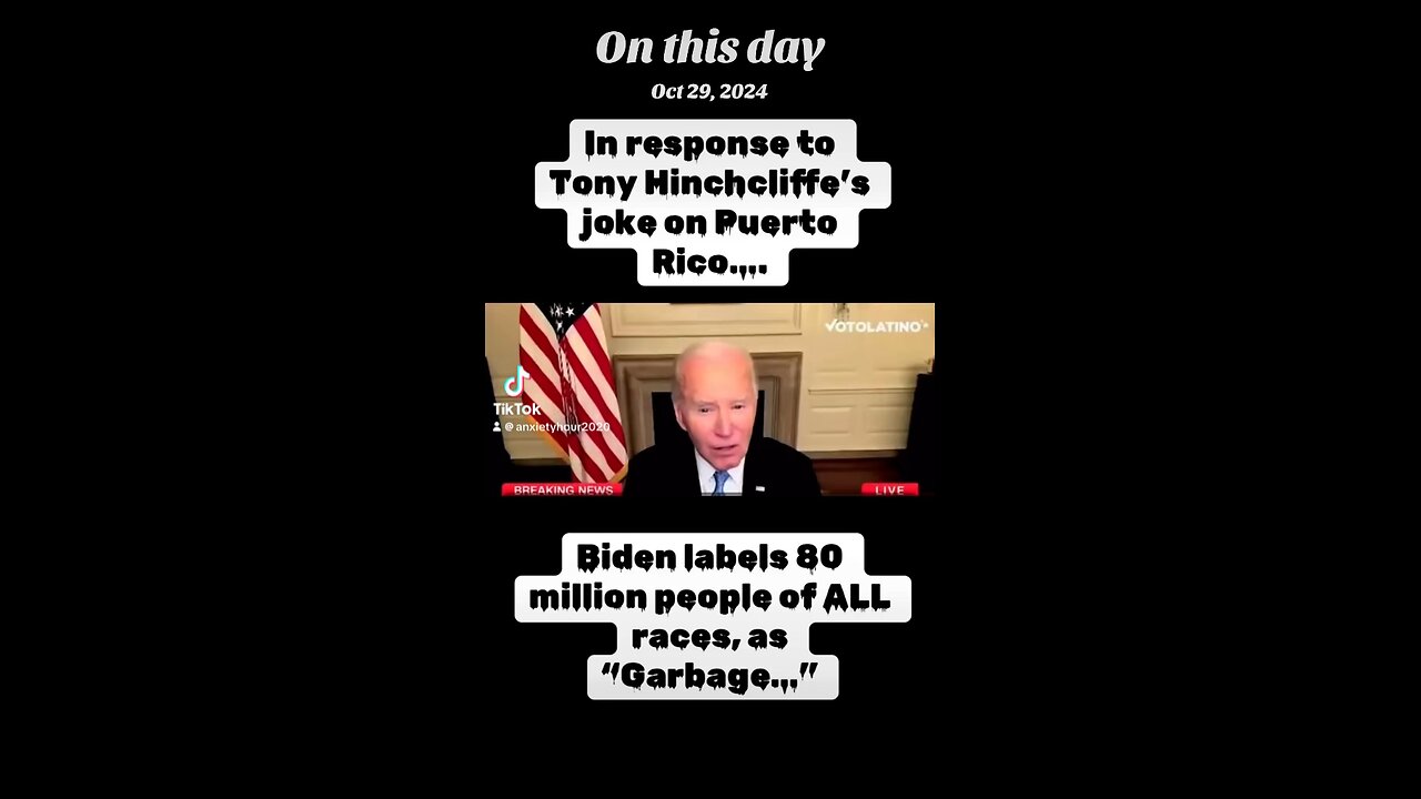Biden & the Garbage Trump supporters…