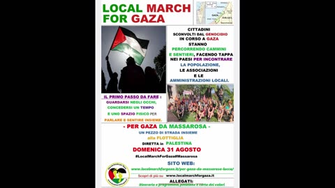 INSIEME POSSIAMO ESSERE UN OCEANO- MARCIA LOCALE PER "GAZA"- MASSAROSA (31 AGOSTO)