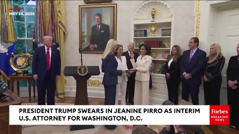 Jeanine Pirro, Interim US Attorney For D.C., Sworn In By AG Pam Bondi In Oval Office