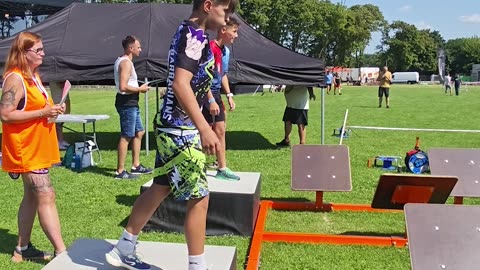 Ninja Kids Compete In Obstacle Course Race