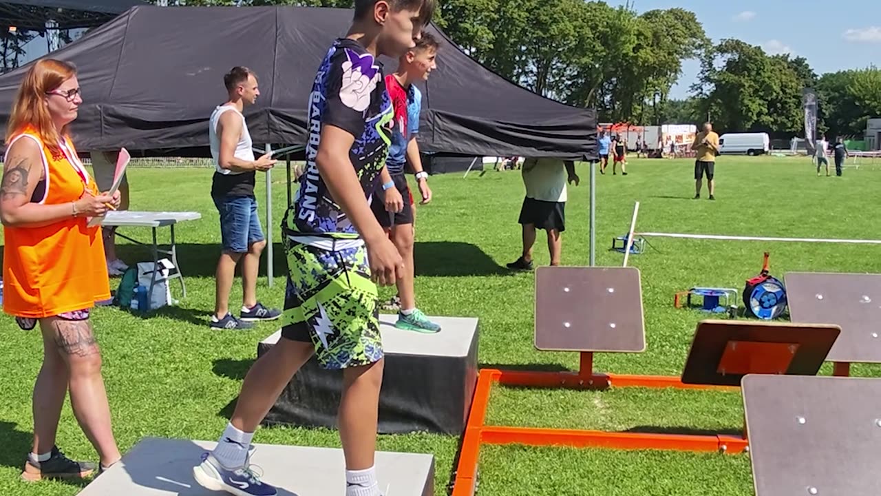 Ninja Kids Compete In Obstacle Course Race