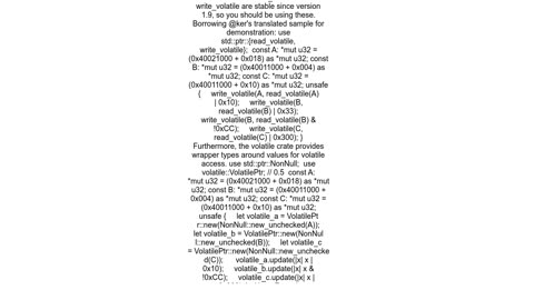 How do I write to a memory-mapped address in Rust