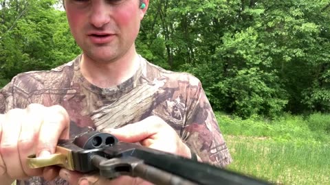Testing birdshot paper revolver cartridges