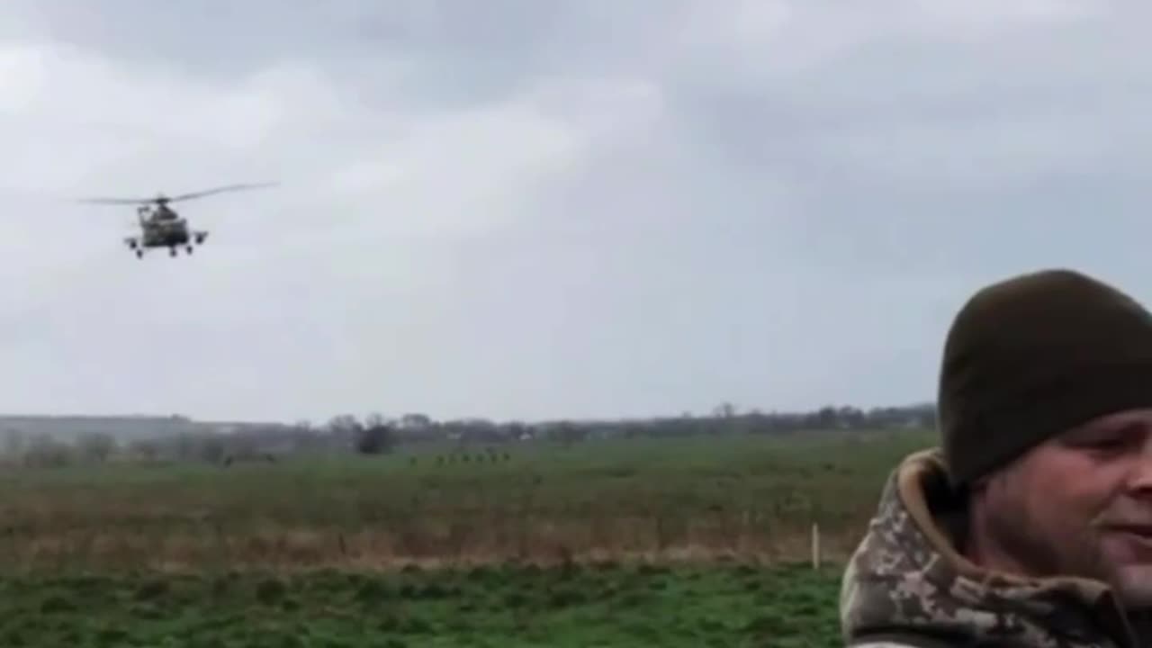 Ukrainian Attack Helicopters Flying Low