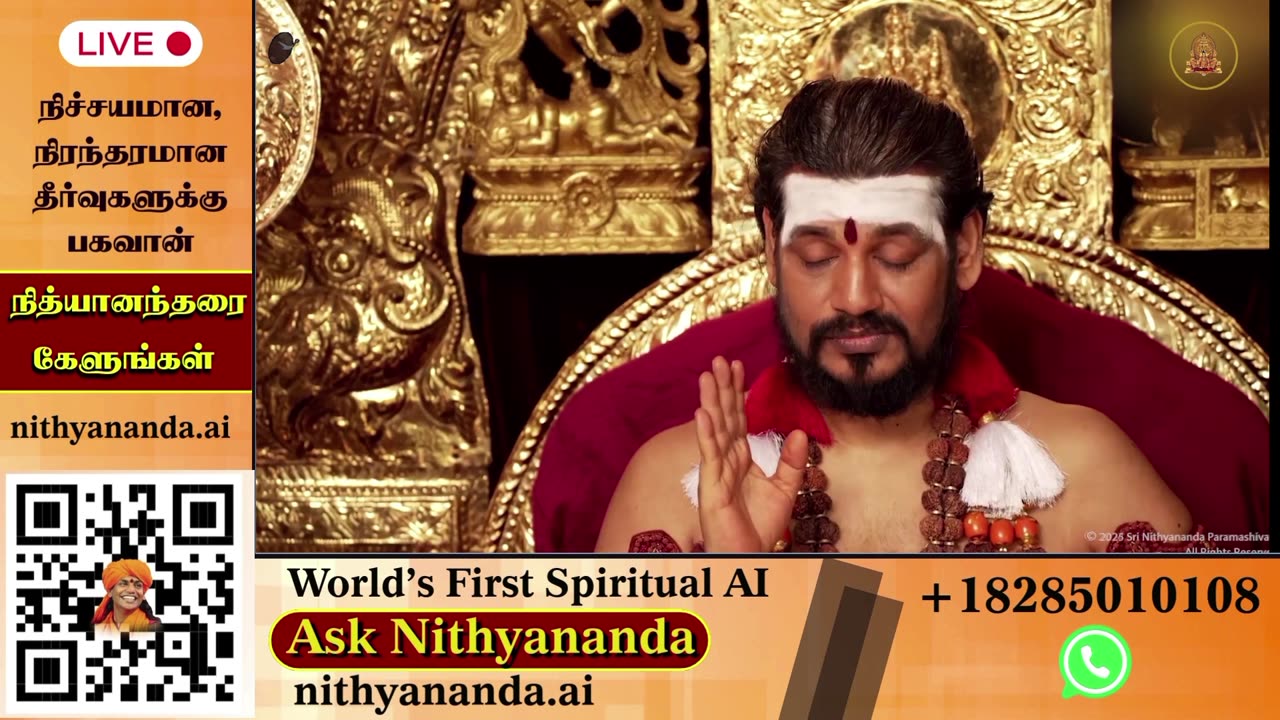 Receive blessings through LIVE Darshan of SPH Bhagavan Sri Nithyananda Paramashivam