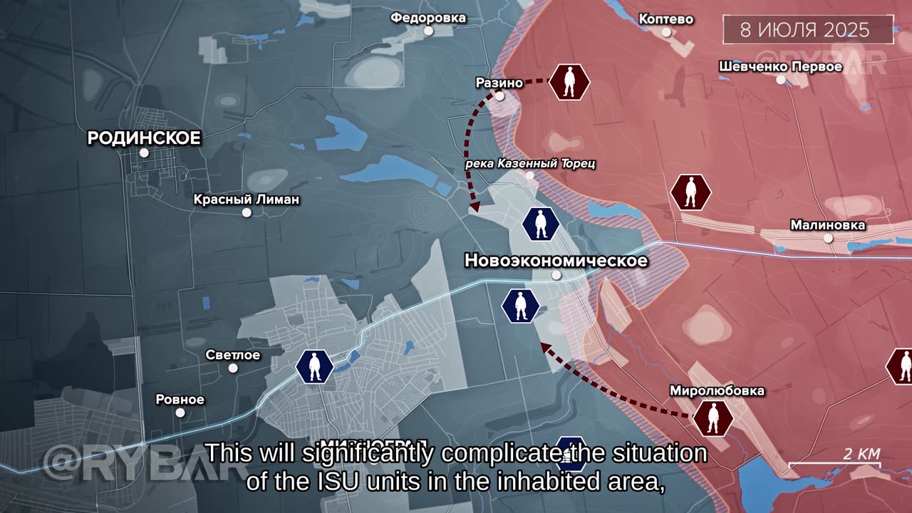 🇷🇺 🏹 🎣 Rybar’s Analysis: Breakthrough near Mirnograd