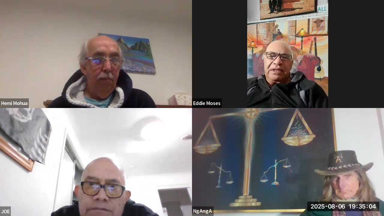 KO HUIARAU WENSDAY NITE CATCHUPS WITH EDWARD MOSES AND KOHUIARAU MEMBERS