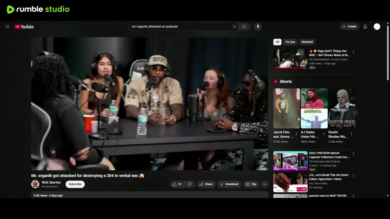 mr organik attacked on podcast
