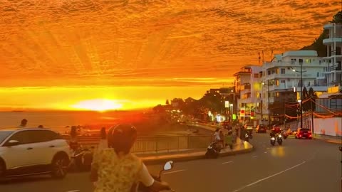 Beautiful sunshine at sea