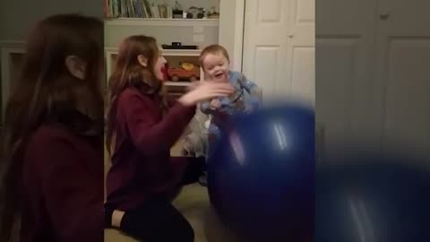 Baby playing sports
