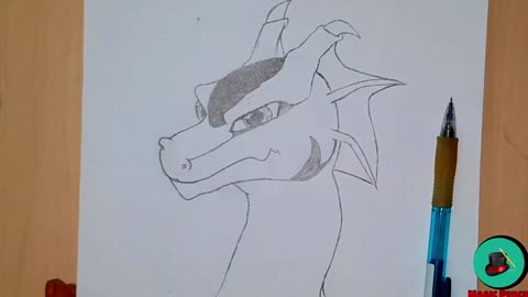 how to draw dragon by easy way