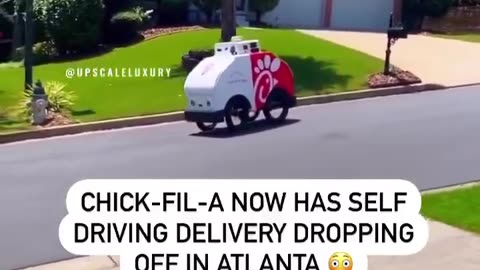 CHICK-FIL-A NOW HAS SELF DRIVING DELIVERY DROPPING OFF IN ATLANTA