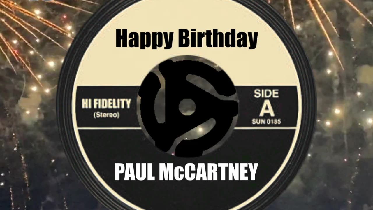 HAPPY BIRTHDAY to PAUL McCARTNEY ...