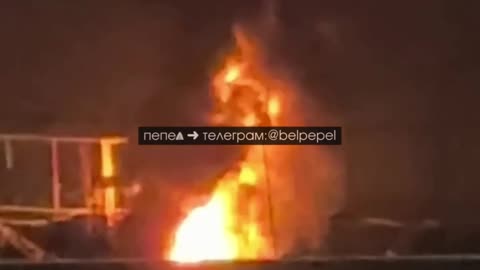 Massive FIre at Substation in the Village of Dragunskoye, Belgorod