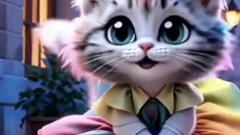cute cat dancing