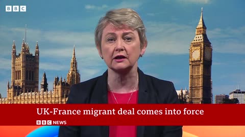 UK-France small boats pilot plan comes into force | BBC News